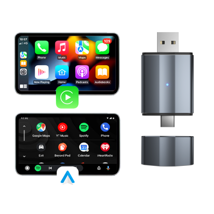 Clé USB conversion sans fil Bluetooth pour Apple CarPlay / Android Auto